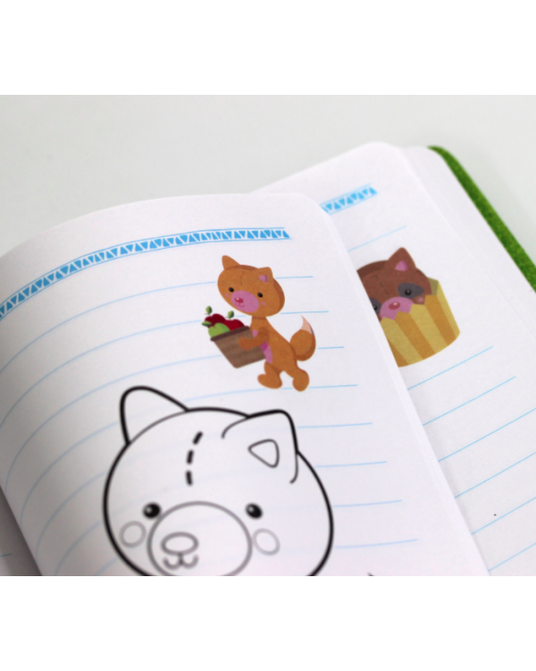 Дополнительное изображение книги «Книга для записей "Happy Animals. Дизайн 4", 64 листа»