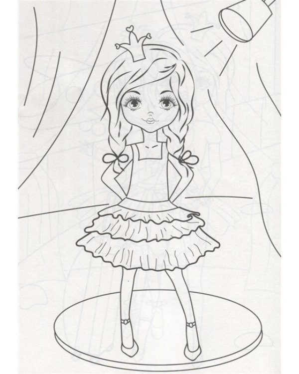 Раскраска А4. Милые принцессы