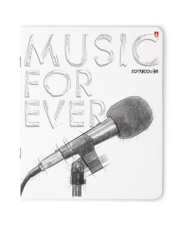 Тетрадь "Music. Black&amp;white", А5, 48 листов, клетка