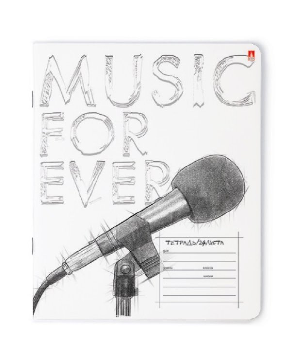 Тетрадь "Music. Black&amp;white", А5, 24 листа, клетка