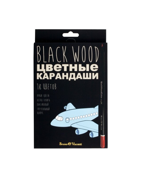 Карандаши цветные "Blackwood color", 18 цветов