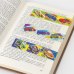 Закладки для книг с магнитом Машины, 6 штук, 25x196 мм, блестки
