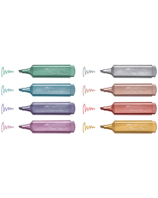 Текстовыделитель "TL 46 Metallic", 1-5 мм, мерцающий синий