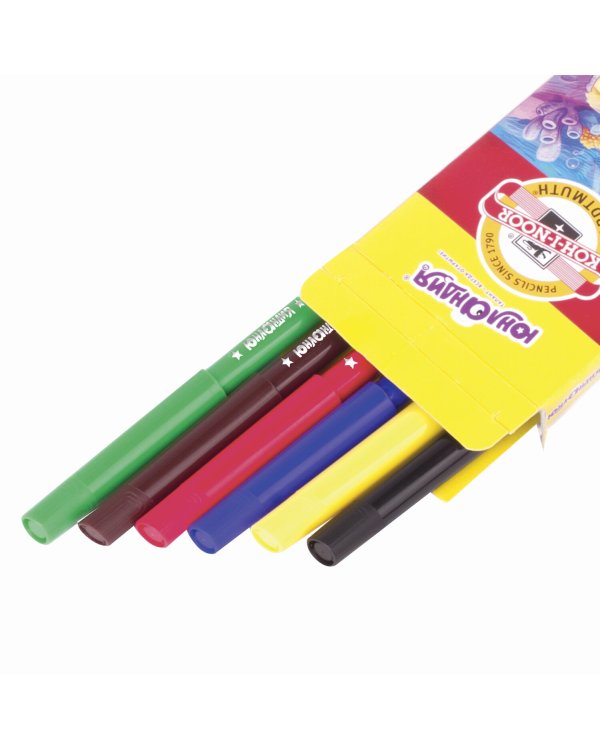 Фломастеры Юнландия "Подводный мир", 6 цветов, трехгранные