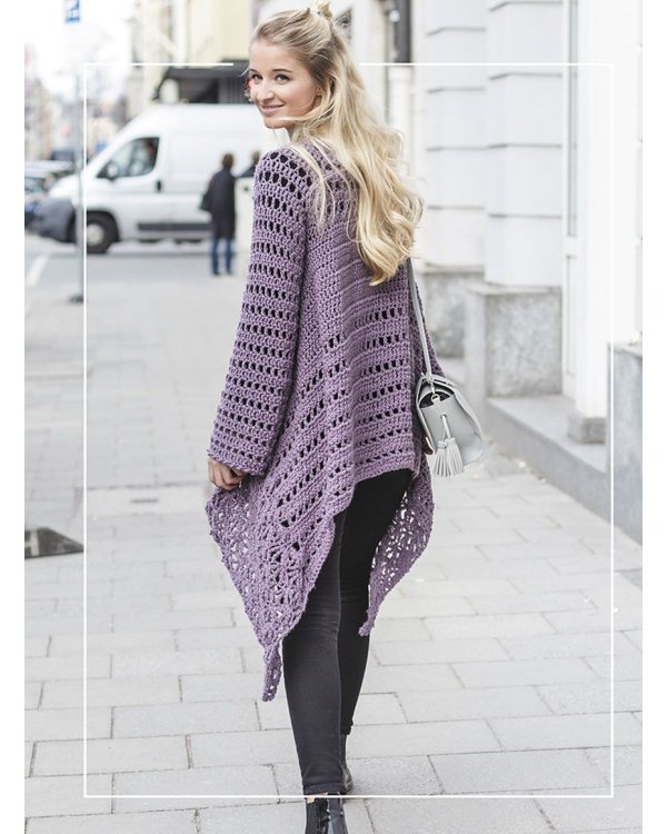 Пуловеры и кардиганы oversize. Вяжем крючком в стиле хюгге