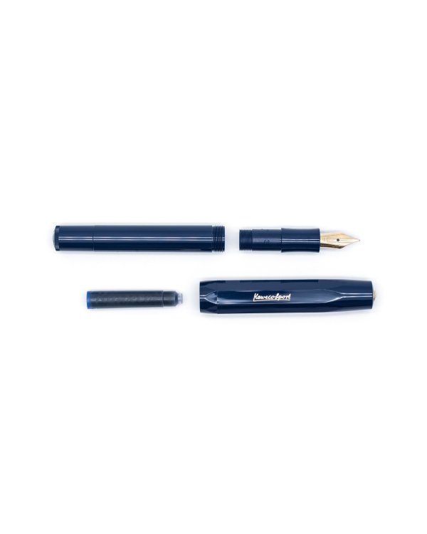 Ручка перьевая Kaweco "Classic Sport", синие чернила, F 0,7 мм, цвет: синий морской
