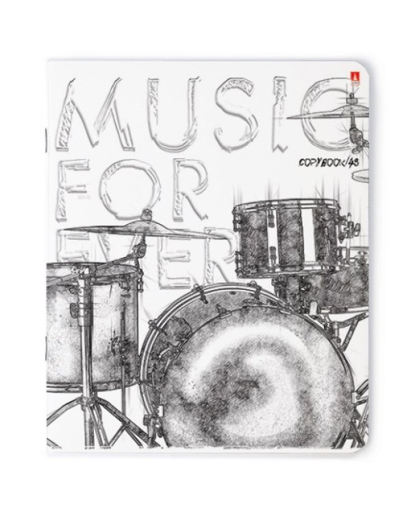 Тетрадь "Music. Black&amp;white", А5, 48 листов, клетка