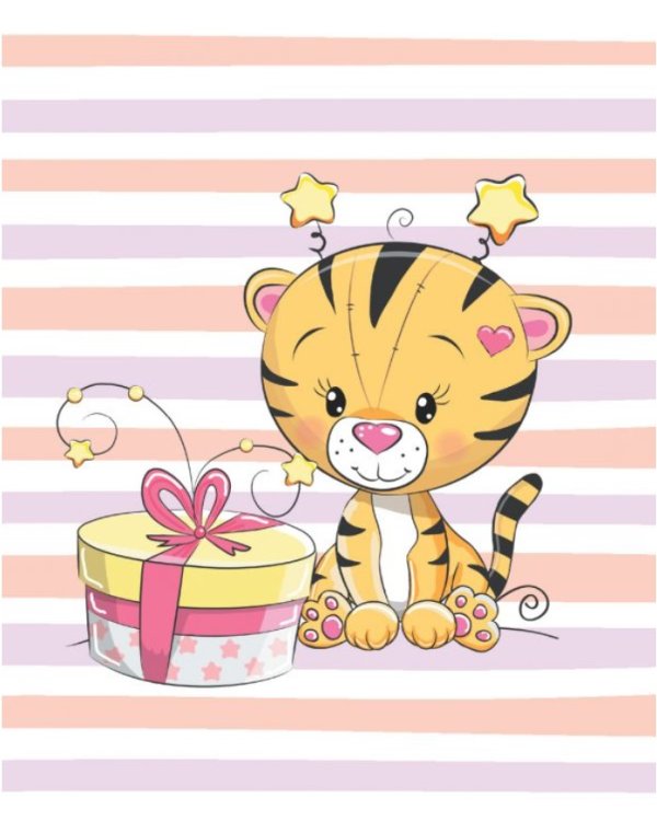 Блокнот с тигрятами, жёлтый