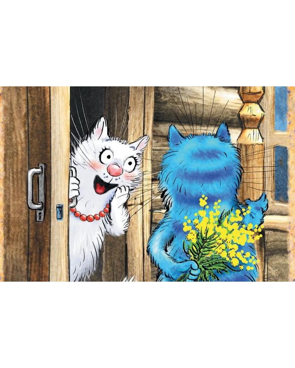 Планер с синими котами Р.Зенюк (кот на завалинке)