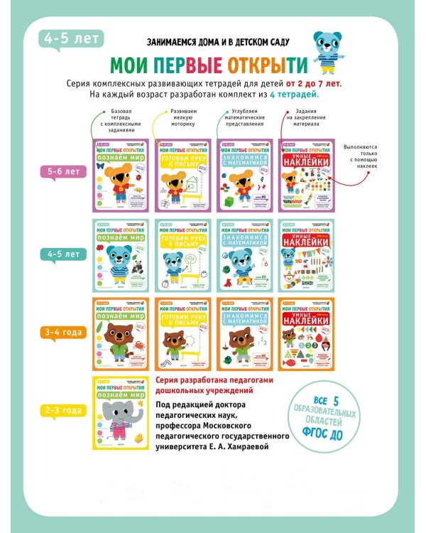 Дополнительное изображение книги «Умные наклейки. Мои первые открытия. 4-5 лет»