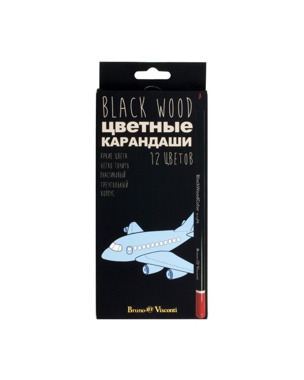 Карандаши цветные "blackwood color", 12 цветов