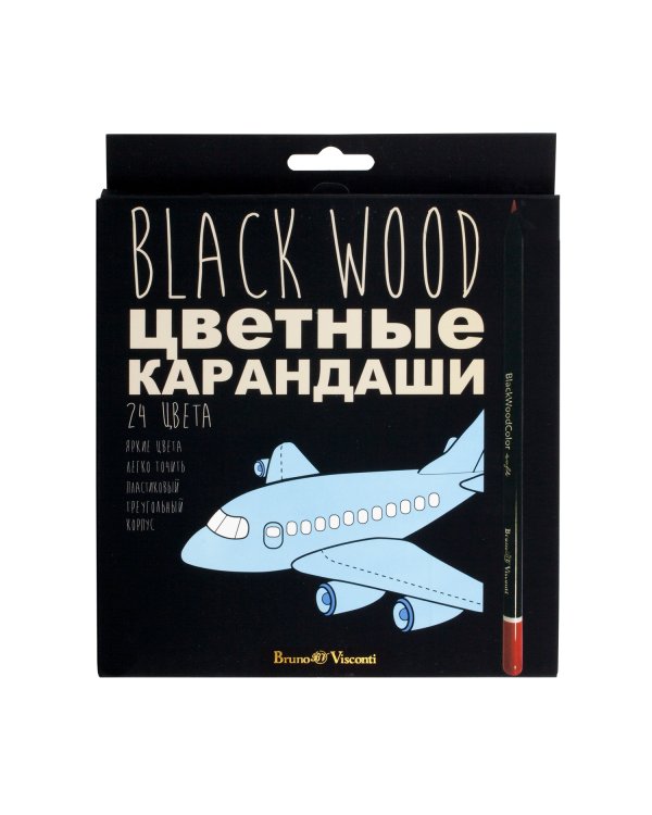 Карандаши цветные "Blackwood color", 24 цвета