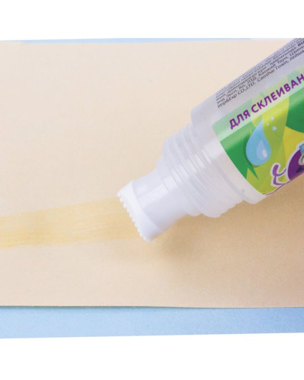 Клей канцелярский силикатный "Юнландия", с двусторонним аппликатором (узкий/широкий), 30 мл