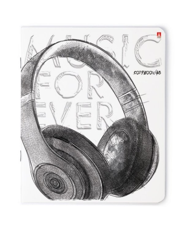 Тетрадь "Music. Black&amp;white", А5, 48 листов, клетка