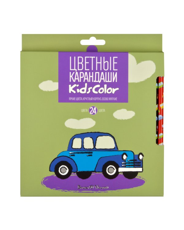 Карандаши цветные "Kids color", 24 цвета