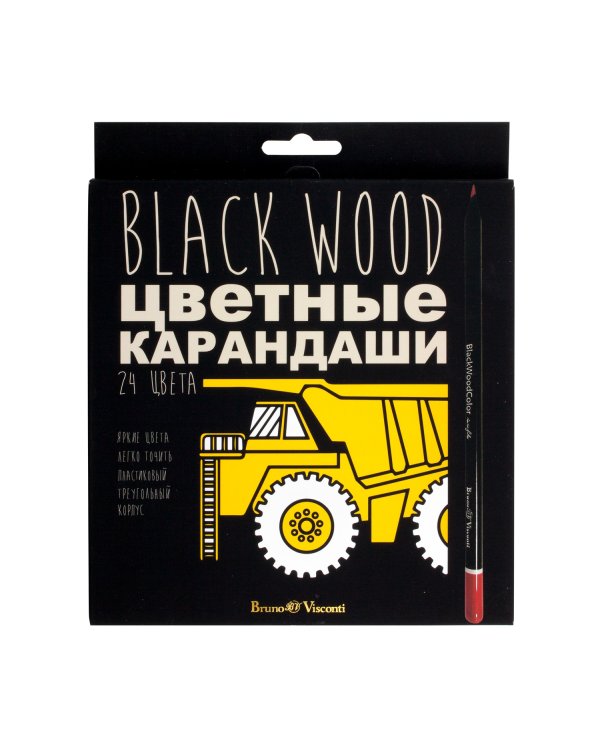 Карандаши цветные "Blackwood color", 24 цвета