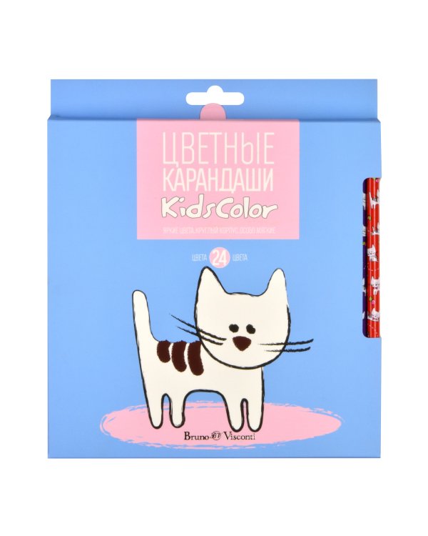 Карандаши цветные "Kids color", 24 цвета