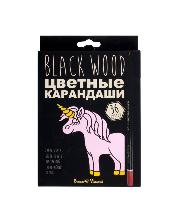 Карандаши цветные "Blackwood color", 36 цветов