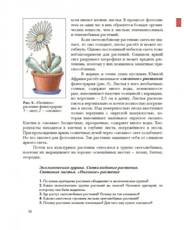 Экология. Экология растений. 6 класс. Учебник