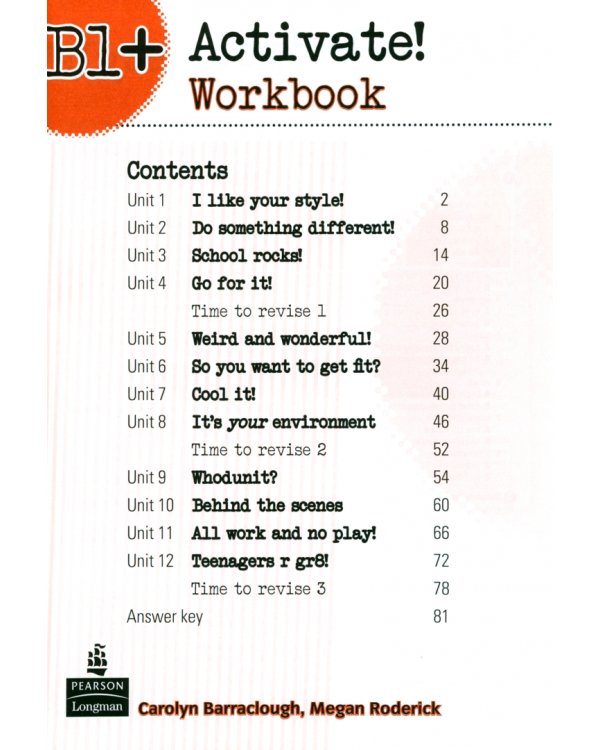 Activate! B1+. Workbook with Key (+CD) (+ CD-ROM)