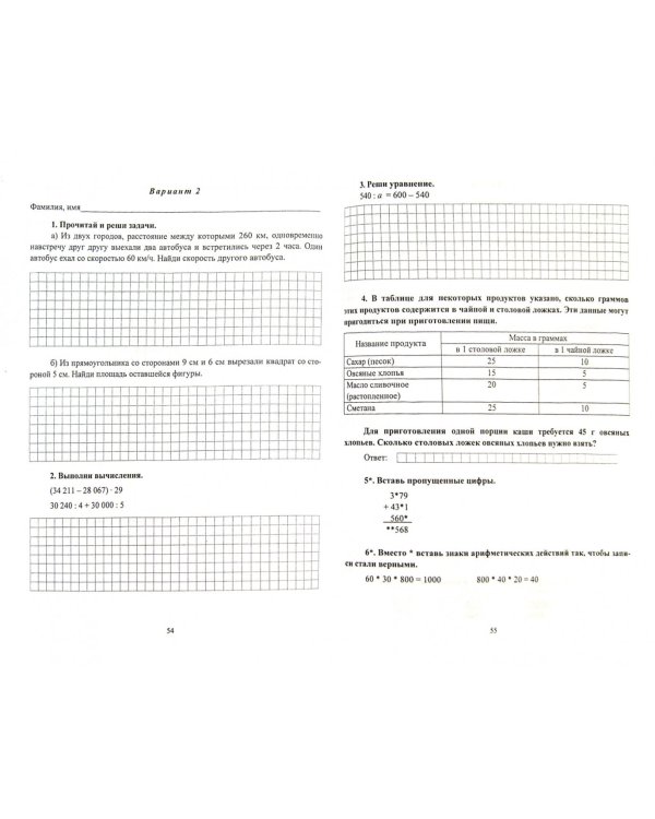 Математика. 1-4 классы. Итоговые работы. ФГОС