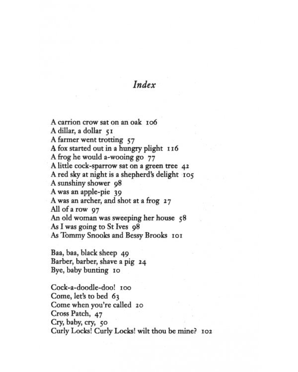 Mother Goose. Old Nursery Rhymes