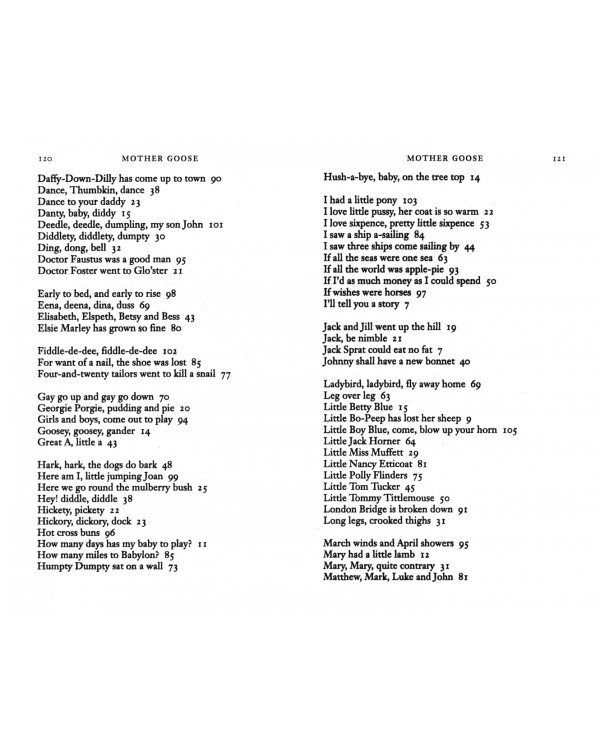 Mother Goose. Old Nursery Rhymes
