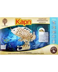 Модель деревянная сборная, малая. Карп