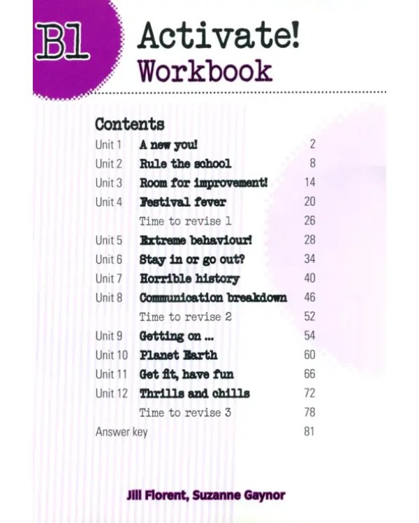 Activate! B1 Workbook with Key (+CD) (+ CD-ROM)