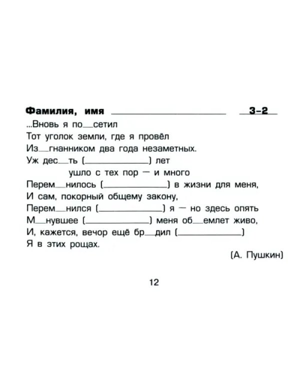 Русский язык. 4 класс. Сборник самостоятельных работ "Вставь букву!"