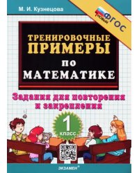 Математика. 1 класс. Тренировочные примеры. Задания для повторения и закрепления. ФГОС