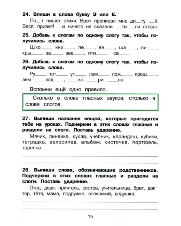 Русский язык. 1 класс. Учимся в школе и дома