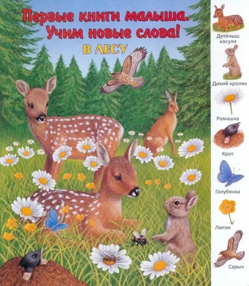 Первые книги малыша. Учим новые слова! В лесу. Виммельбух