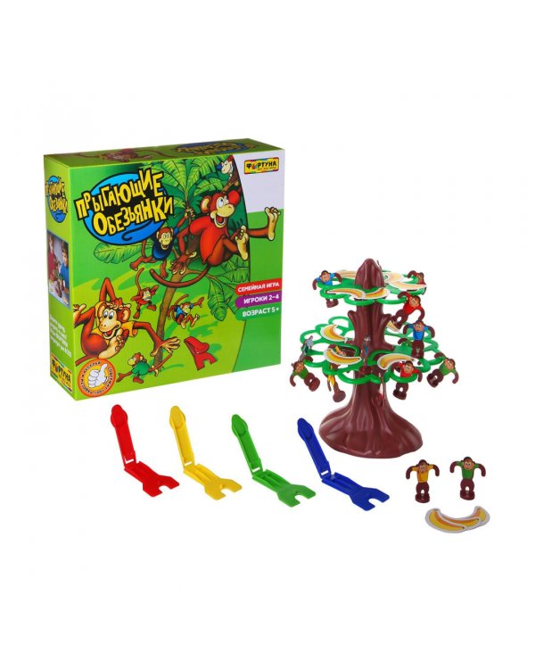 Настольная семейная игра. Прыгающие обезьянки