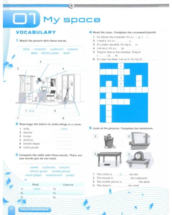 Gold Experience A1. Vocabulary and Grammar Workbook without key