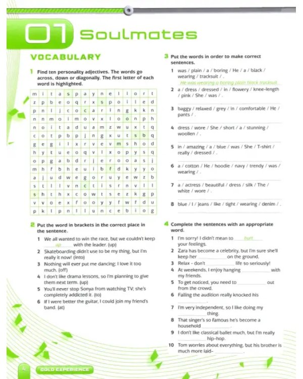 Gold Experience B2. Grammar &amp; Vocabulary Workbook without key