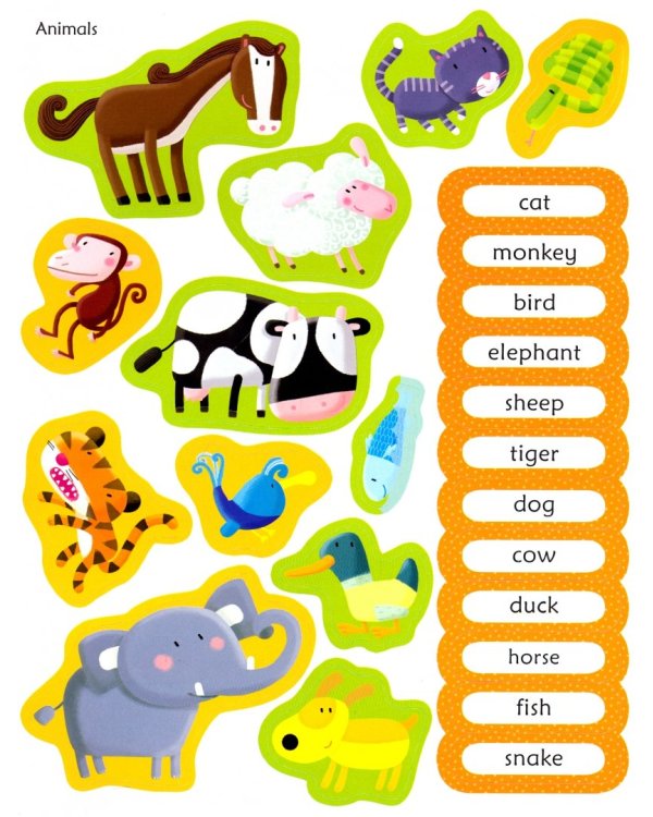 100 First English Words Sticker Book