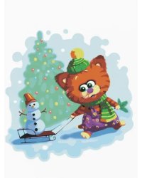 Живопись на холсте. Котёнок, 30х40 см