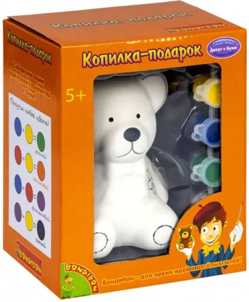 Набор для росписи копилки-подарка. Мишка
