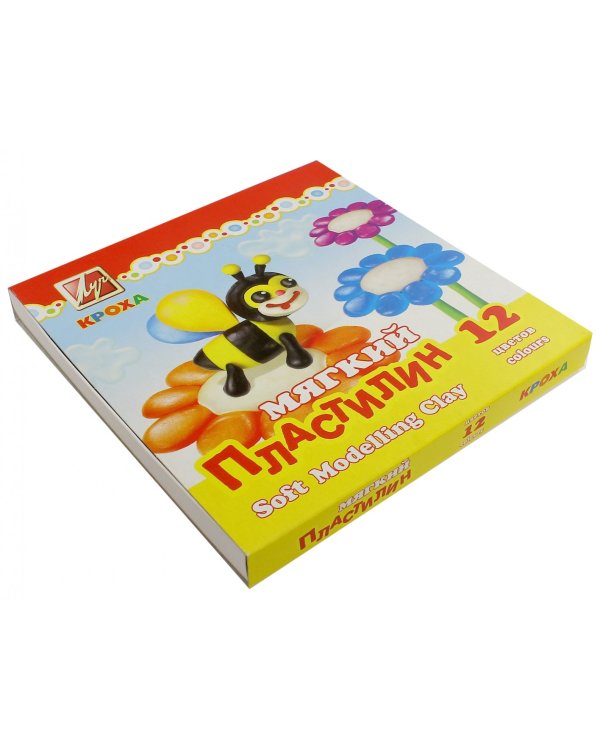 Пластилин мягкий "Кроха", 12 цветов