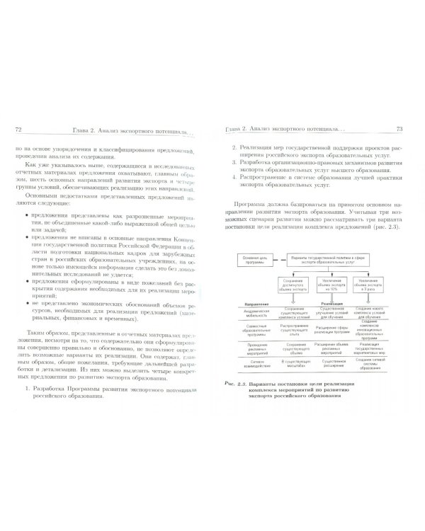 Экспорт образовательных услуг. Анализ управленческих решений