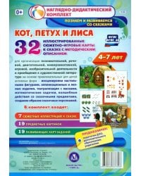 &quot;Кот, Петух и Лиса&quot;. Наглядно-дидактический комплект для детей 4-7 лет (32 карты). ФГОС ДО
