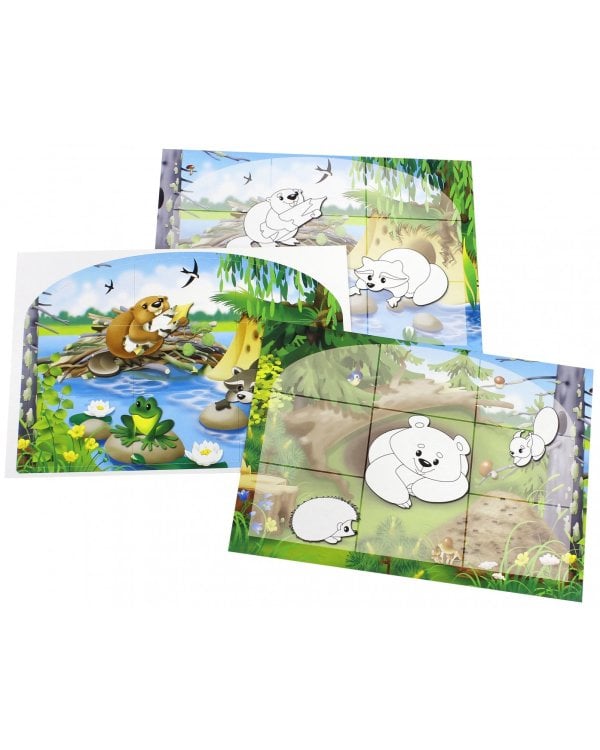 Собери картину "У кого какой домик?"