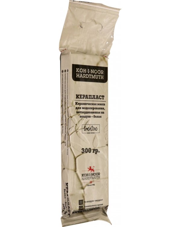 Глина для лепки "Keraplast", 300 грамм, белая