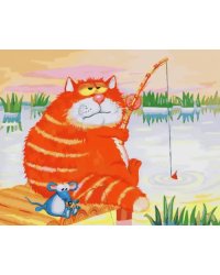 Живопись на холсте. Рыбаки, 30х40 см