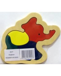 Деревянный пазл. Слон