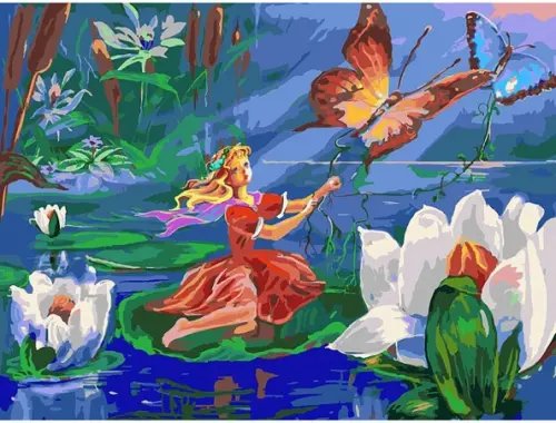 Живопись на холсте. Маленькая путешественница, 30х40 см Живопись на холсте. Маленькая путешественница, 30х40 см