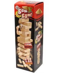 Настольная игра "Падающая башня с фантами. Бам-бум"