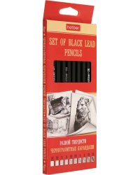 Набор карандашей чернографитных, 10 штуки, 3Н-3В