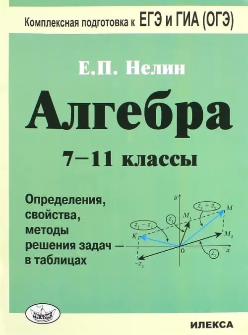 Алгебра. 7-11 классы. Определения, свойства, методики решения задач - в таблицах